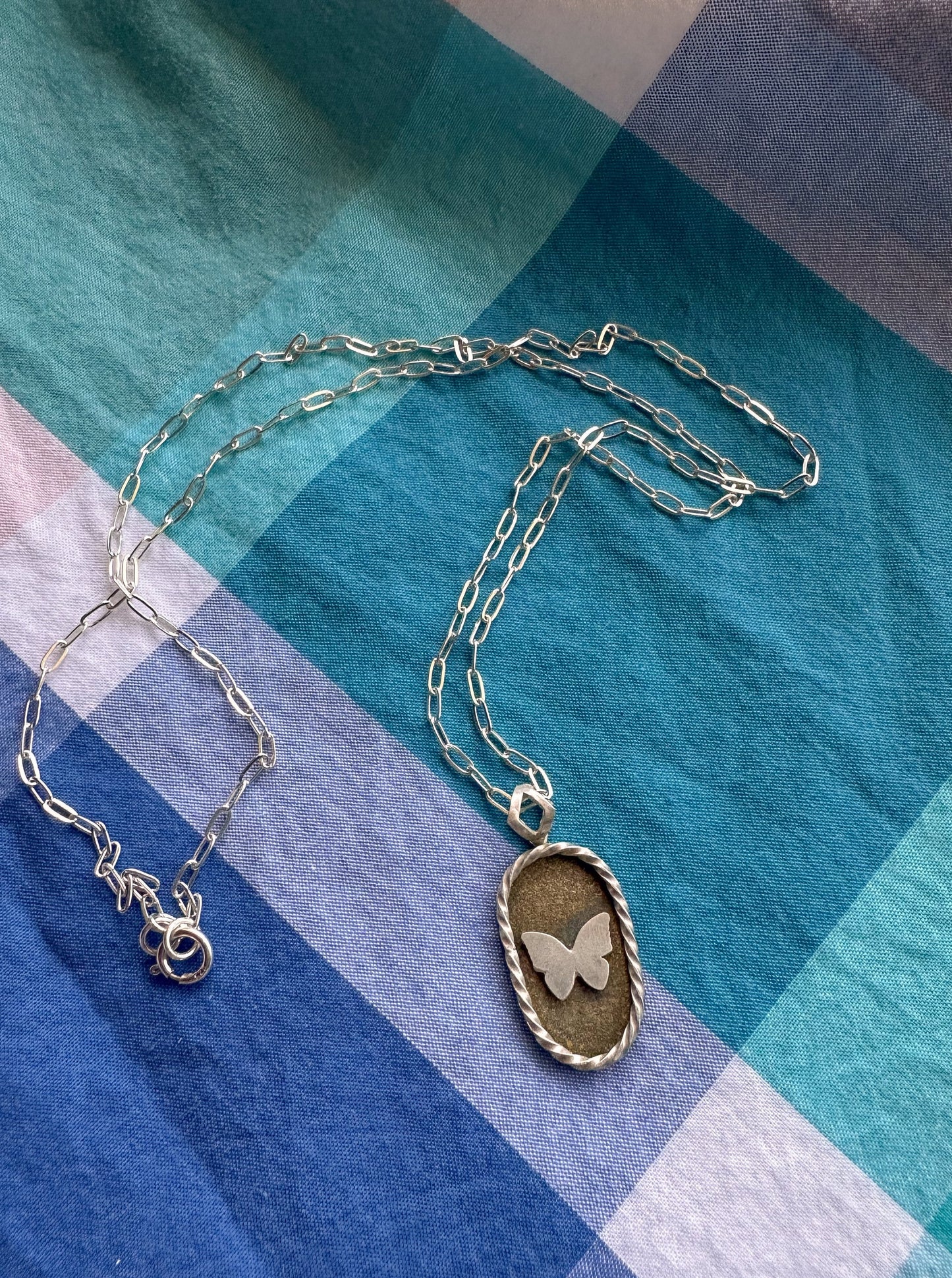 Butterfly in brass & silver