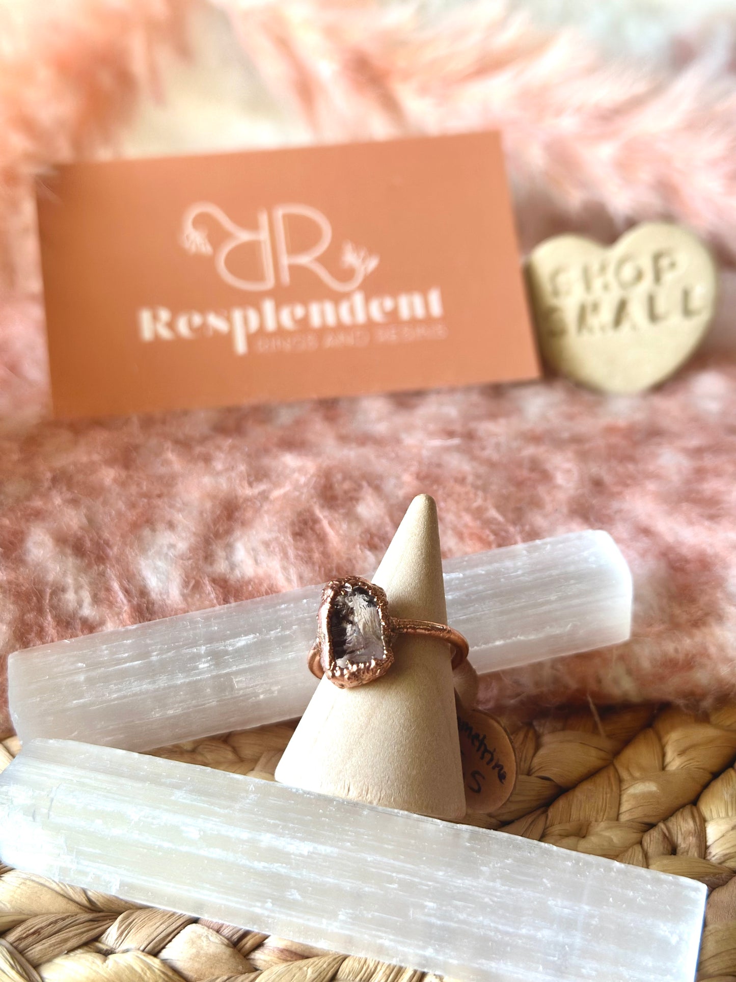 Ametrine Copper ring size 5.5