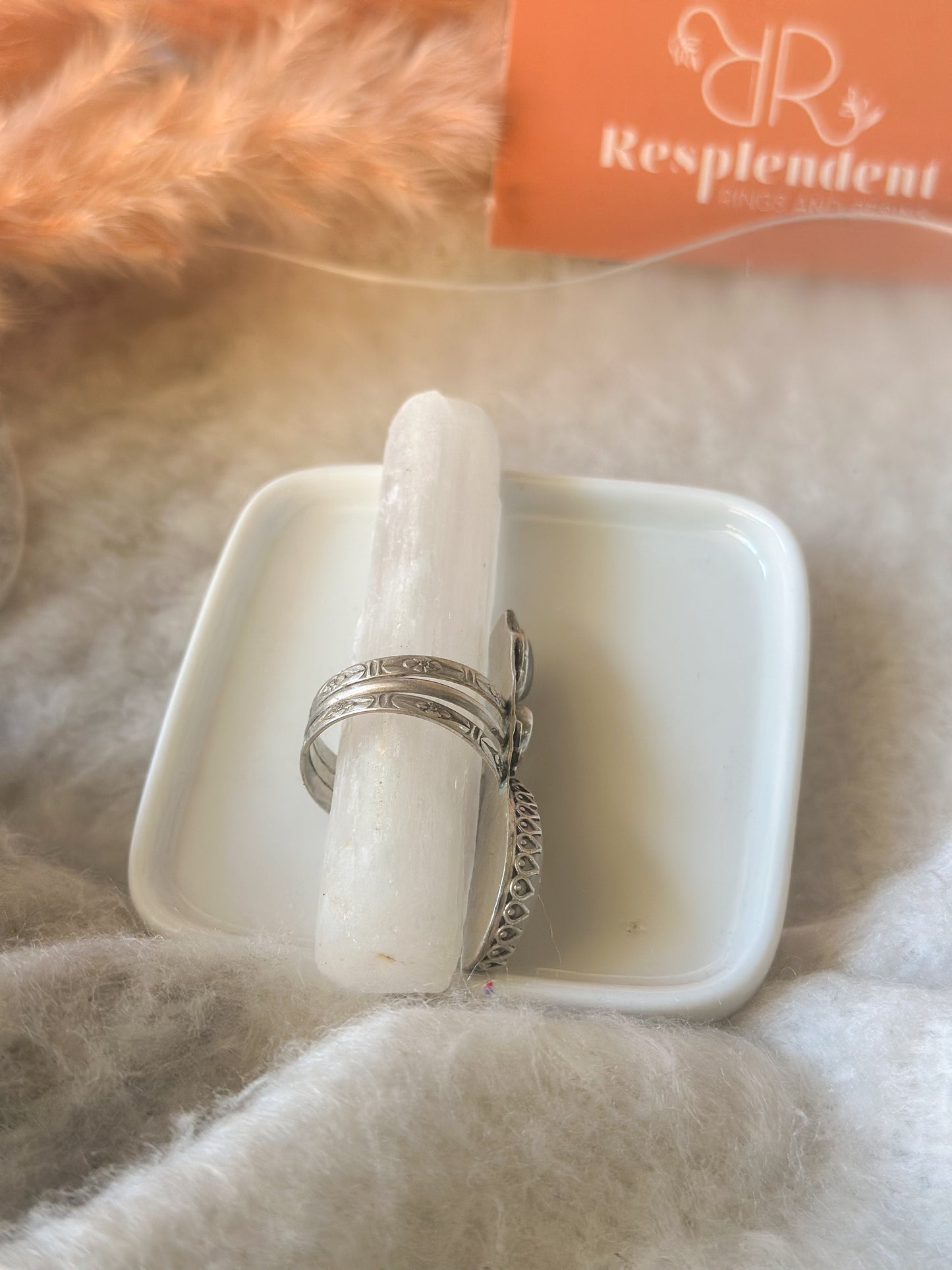 Spring 16 | Silver ring with moonstone | Size 13