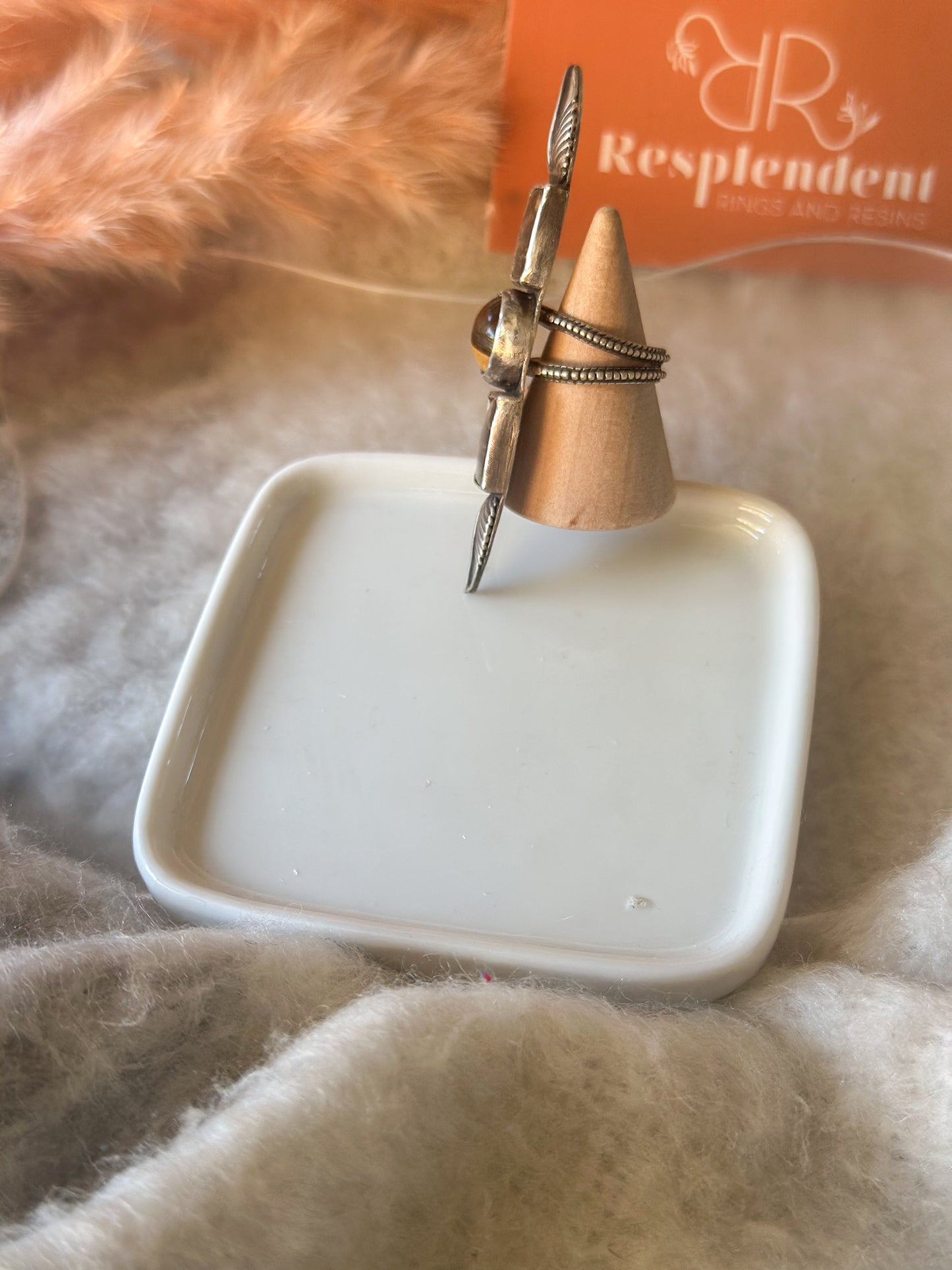 Spring 18 | Tigers eye and jasper silver ring | Size 6.5