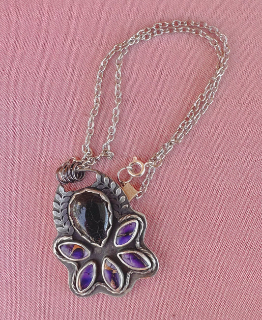 Sterling Silver + Stone Necklace