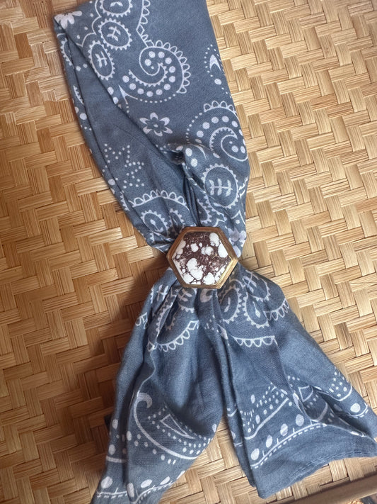 Wild Horse Magnesite Bolo w/ bandana